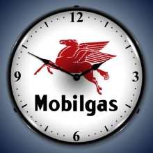 Vintage-Retro  Mobilgas Lighted Wall Clock