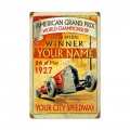 Vintage American Grand Prix Metal Sign 16 x 24 Inches Inches