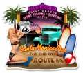 Retro Santa Monica Tin Sign 15 x 17  Inches