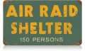 Vintage-Retro Air Raid Shelter Metal-Tin Sign
