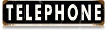 Vintage-Retro Telephone Metal-Tin Sign