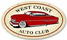 Vintage-Retro West Coast Auto Oval Metal-Tin Sign