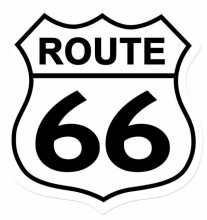 Vintage-Retro Route 66 Shield Metal-Tin Sign