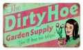 Vintage-Retro Dirty Hoe Garden Metal-Tin Sign