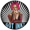 Vintage-Retro Got Ink Round Metal-Tin Sign