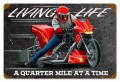 Vintage-Retro Living Life Metal-Tin Sign