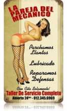 Vintage-Retro Mecanico Metal-Tin Sign
