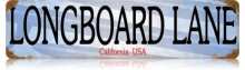 Vintage-Retro Longboard Lane Metal-Tin Sign