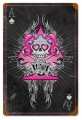 Vintage-Retro Pink Ace Skull Metal-Tin Sign