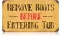 Vintage-Retro Remove Boots Metal-Tin Sign
