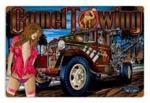 Retro Camel Towing Tin Sign