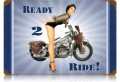 Vintage-Retro Navy Ready 2 Ride Metal-Tin Sign