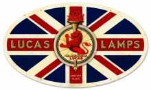 Vintage-Retro Lucas Lamps Oval Oval Metal-Tin Sign