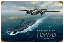 Retro Destination Tokyo 24 x 16 Inches Tin Sign