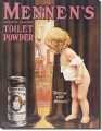 Vintage Mennen's Toilet Powder Tin Sign