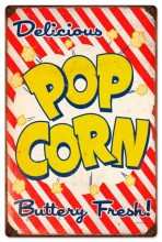 Vintage-Retro Pop Corn Metal-Tin Sign LARGE