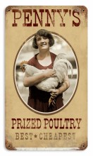 Vintage-Retro Penny's Pultry Metal-Tin Sign