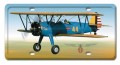 Vintage-Retro Stearman License Plate