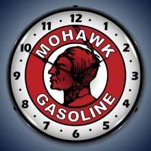 Vintage-Retro  Mohawk Gasoline Lighted Wall Clock
