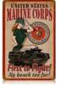 Vintage-Retro USMC Pin Up Metal-Tin Sign