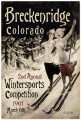 Vintage-Retro Ski Breckenridge Metal-Tin Sign LARGE