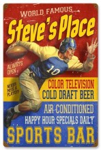 Vintage-Retro Sports Bar Metal-Tin Sign - Personalized