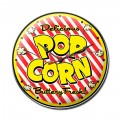 Retro Popcorn Metal  Wall Clock  14 x 14 Inches