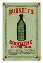 Vintage-Retro Burnett's Cocoaine Metal-Tin Sign