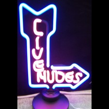 Retro LIVE NUDE NEON SCULPTURE  12 W  x 11 H x 6 D