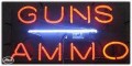 Neon Business Sign - Guns Ammo