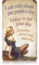 Vintage-Retro Not Your Day Metal-Tin Sign