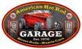Vintage-Retro American Hot Rod Oval Metal-Tin Sign