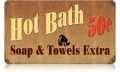 Vintage-Retro Hot Bath Metal-Tin Sign