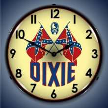 Vintage-Retro  Dixie Gas Lighted Wall Clock