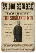 Vintage-Retro Sundance Kid Metal-Tin Sign