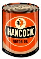 Vintage-Retro Hancock Oil Tin-Metal Sign
