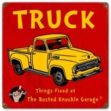 Vintage Kids Truck 12 x 12 inches Tin Sign