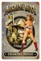 Vintage-Retro Nothing Butt Country Metal-Tin Sign