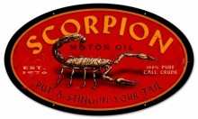 Vintage-Retro Scorpion Oil Oval Metal-Tin Sign