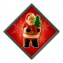 Vintage-Retro Santa Tree Metal-Tin Sign