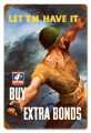 Vintage-Retro War Bond Grenade Metal-Tin Sign
