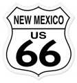 Vintage-Retro New Mexico Route 66 Shield Metal-Tin Sign