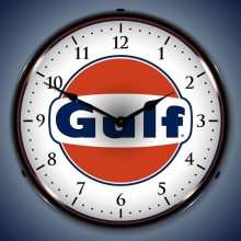 Vintage-Retro  Gulf Lighted Wall Clock