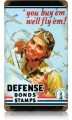 Vintage-Retro Defense Bond Stamps Metal-Tin Sign
