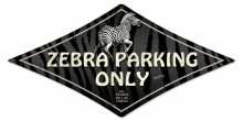 Vintage-Retro Zebra Parking Diamond Metal-Tin Sign