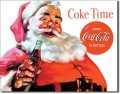Retro Coke Santa - COKE Time Tin Sign
