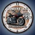 Vintage-Retro  Route 66 Bike Lighted Wall Clock