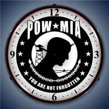 Vintage-Retro  POW MIA Lighted Wall Clock