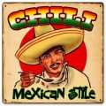 Vintage-Retro Chili Mexican Metal-Tin Sign