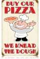 Vintage-Retro Buy Our Pizza Metal-Tin Sign LARGE